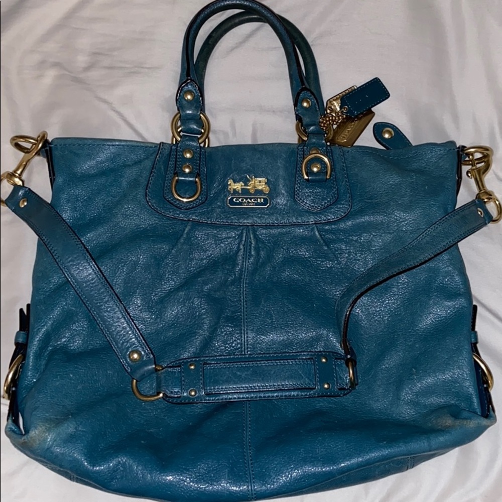 Teal Crossbody/Tote Coach Bag